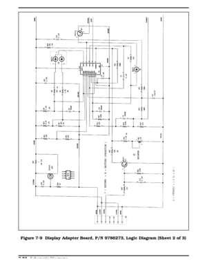 Page 236Figure 7-9 Figure 7-9  Display Adapter Board, P/N 9786273, Logic Diagram (Sheet 2 of 3)
  
7-50 Schematic Diagrams 