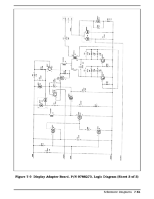 Page 237Figure 7-9 Figure 7-9  Display Adapter Board, P/N 9786273, Logic Diagram (Sheet 3 of 3)
  
Schematic Diagrams 7-51 