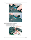 Page 8272Chapter 3
5.Disconnect the keyboard cable from the main board to remove the keyboard.   
Removing the Heatsink Fan Module
1.See “Removing the Battery Pack” on page 56.
2.See “Removing the Lower Cover” on page 59.
3.Disconnect the heat sink fan connector from the main board.  