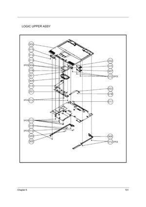 Page 109Chapter 6101
LOGIC UPPER ASSY 