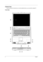 Page 146Chapter 1
Outlook View
A general introduction of ports allow you to connect peripheral devices, as you would with a desktop PC.  
Front View 