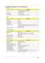 Page 3022Chapter 1
Hardware Specifications and Configurations
Processor
ItemSpecification
CPU type Intel Pentium M processor at 1.4~1.7GHz Intel Pentium M processor at 1.5~2.0GHz
Core logic Intel 855GME+ICH4
CPU package  / -FCPGA package
CPU core voltage core voltage subjects to various CPU type
BIOS
ItemSpecification
BIOS vendor Phneoix
BIOS Version 3A01
BIOS ROM type Flash ROM
BIOS ROM size 512KB
BIOS package PLCC32-Lead
Supported protocols ACPI 1.0b, PC Card 95, SM BIOS 2.3, IEEE1284-ECP/EPP, PCI 2.2, PnP...