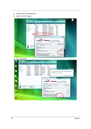 Page 4638Chapter 2
3.Execute SWin-Flash Application.
4.Select new BIOS update.
5.Run Flash BIOS.. 