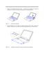 Page 157Disassembly and Unit Replacement4-113.Lifting out the keyboard takes three steps — (a) lifting up the keyboard, (b) rotating the
keyboard to one side, and (c) pulling out the keyboard in the opposite direction.Figure 4-11Lifting Out the Keyboard
4.Flip the keyboard over and unplug the keyboard connectors (CN4, CN2) to remove the
keyboard.  At this point, you can also remove the touchpad cable from its connector (CN??).Figure 4-12Unplugging the Keyboard Connectors and Removing the Keyboard 