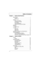 Page 5V
Chapter 1 System Specifications
Major Features . . . . . . . . . . . . . . . . . . . . . . . . . . . . .  1
System . . . . . . . . . . . . . . . . . . . . . . . . . . . . . . .  1
Connectivity  . . . . . . . . . . . . . . . . . . . . . . . . . . .  1
Display . . . . . . . . . . . . . . . . . . . . . . . . . . . . . . . . . . .  2
Video Performance   . . . . . . . . . . . . . . . . . . . . .  2
Simultaneous Display   . . . . . . . . . . . . . . . . . . .  2
Dual Display   . . . . . . . . . . . . . . . ....