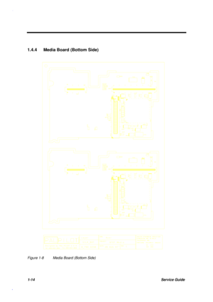 Page 271-14Service Guide
1.4.4  Media Board (Bottom Side)
Figure 1-8 Media Board (Bottom Side) 