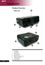 Page 66English ...
Main Unit
Product Overview
1. Focus Ring
2. Zoom Ring
3. Zoom Lens
4. Elevator Button
5. Elevator Foot
6. Remote Control Receiver
7. Connection Ports
8. Power  Socket
9. Control Panel
Introduction
3
4
57
1
6
6
7
9
2       