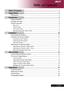 Page 11... English
Table of Contents
Table of Contents....................................................................................... 1
Usage Notice.............................................................................................. 2
Precautions......................................................................................................... 2
Introduction................................................................................................ 4
Product...