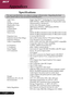 Page 3434English ...
Specifications
The specs specified below are subject to change without notice.  Regarding the final
specs, please refer to Acer accounced marketing specs.
Appendices
Light Valve - Single Chip DLPTM Technology by Texas Instruments
Lamp - 250W (PD723) / 300W (PD725) User Replaceable Lamp
Number of Pixels- 1024 pixels(H) X 768 lines(V)
Displayable Color -16.7m colors 256 shades of gray
Brightness -2800 lumens (PD723) / 3200 lumens (PD725)
Contrast Ratio -2000:1 (Full On/Full Off)
Uniformity -...