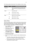 Page 27 22
The following table provides detail of the available sub-menu choices:
Option Menu
This menu includes projector utilities for OSD timeout, OSD horizontal 
position, OSD vertical position, rear mode, ceiling mode, aspect ratio, 
auto off and lamp life indication. Changing settings procedure (using 
either the Projector Control Panel or the Remote Controller):
1 Press the MENU button to 
display OSD menu.
2 Press the   or   button to 
select OPTION menu.
3 To enter the sub-menu 
setting, press the...