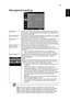 Page 3927
EnglishManagement setting
ECO Mode Choose On to dim the projector lamp which will lower power 
consumption, extend the lamp life and reduce noise.  Choose Off 
to return normal mode.
Auto Shutdown The projector will automatically shutdown when there is no signal 
input after the allocated time. (in minutes)
Source Lock When source lock is turned off, the projector will search for 
other signals if the current input signal is lost. When source lock is 
turned on, it will lock the current source channel...