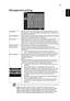 Page 3523
EnglishManagement setting
ECO Mode Choose On to dim the projector lamp which will lower power 
consumption, extend the lamp life and reduce noise.  Choose Off 
to return normal mode.
Auto Shutdown The projector will automatically shutdown when there is no signal 
input after the allocated time. (in minutes)
Source Lock When source lock is turned off, the projector will search for 
other signals if the current input signal is lost. When source lock is 
turned on, it will lock the current source channel...