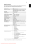 Page 3525
EnglishSpecifications
The specifications listed below are subject to change without notice. For final 
specs, please refer to Acers published marketing specifications.
* Design and specifications are subject to change without notice.
Projection system
DLP®
Resolution WXGA (1280 x 800)
Computer compatibility IBM PC and compatibles, Apple Macintosh, iMac and 
VESA standards: SXGA, XGA, SVGA, VGA, WXGA
Aspect ratio Full, 4:3, 16:9, L.Box
Displayable colors 16.7 million colors
Projection lens F = 2.0, f =...