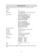 Page 55Specifications
Certified in accordance with FCC Rules and Regulations Part 15, Subpart C, as of date of
manufacture.
Channels: 300
Banks: 10 (30 channels each)
Service Bands: 7 – preprogrammed search bands (including the NOAA
Weather Service band)
Frequency Range: 29.0–29.7 MHz 10 Meter Amateur Band
29.7–50.0 MHzVHF Low Band
50.0–54.0 MHz 6 Meter Amateur Band
137–144 MHz Military Land Mobile
144–148 MHz 2 Meter Amateur Band
148–174 MHzVHF High Band
216–225 MHz VHF High Band
Above bands in 5 kHz steps...