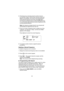 Page 226.If that frequency is already stored in another channel,
you will hear a “beep”, and the other channel number will
appear on the display. If you want to store the frequency
in the selected channel (18) as well, press again.
The frequency will blink twice to confirm the programming.
Or, you can press and enter another frequency for the
currently selected channel.
Note:Any frequency already stored in any channel will
automatically be replaced by the new one.
7.If you try to enter a frequency that is...