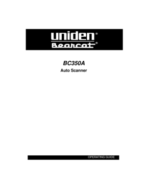 Page 25OPERATING GUIDE
BC350A
Auto Scanner 