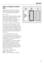 Page 25When to change the exhaust
filter
Depending on model, your vacuum
cleaner will be fitted as standard with
one of the following exhaust filters:
aAir Clean
Replace this filter every time you start a
new packet of Miele dustbags. An Air
Clean exhaust filter and a dust
compartment filter are supplied with
every packet of Miele dustbags.
bActive Air Clean SF-AAC 50 (black)
A special active charcoal filter, which
removes odours coming from the dirt in
the dustbag, keeping unpleasant smells
to a minimum. There...