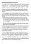 Page 12Warning and Safety instructions
12 To avoid the risk of damage to the dishwasher, make sure that the
connection data on the data plate (fuse rating, voltage and frequen‐
cy) matches the mains electricity supply before connecting the dish‐
washer to the mains. Consult a qualified electrician if in any doubt.  Do not con

nect the dishwasher to the mains supply until it has
been fully installed and any adjustment has been made to the door
springs.  The dishwasher may on

ly be operated if the door...