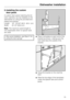 Page 535. Installing the custom 
door panel.
A custom door panel matching the kit-
chen cabinetry can be installed on the
dishwasher by using the provided tem-
plates and bracket.
Length: 19 - 23 3/4 (48.3 - 60.4  cm)
Width: 23 1/2 (59.8 cm)
Note: The maximum panel length is
only applicable when no spacer bars
are used.
After panel installation, see Step 6 “Ad-
justing the door springs”.Place a template on each end of the
bracket as shown, making sure the
rule marks face the outside of the
bracket.
Hang the...