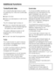 Page 38Turbo/Combi tabs
The Turbo/Combi tabs button is used
for selecting the Turbo and Combi tabs
options.
^Open the door.
^Switch the dishwasher on with the On
button.
The On indicator lightcomes on.
^Press the Turbo/Combi tabs button
repeatedly until the indicator light for
the option you want comes on.
The option selected is active on all
programmes until the setting is
changed.
^You can now start the programme.
Turbo
The Turbo function is used to reduce
the duration of programmes in which
this function...