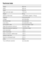 Page 54Height 850 mm
Width 595 mm
Depth 634 mm
Depth with door open 1074 mm
Weight 99 kg
Maximum floor load 1,600 Newton (approx. 160 kg)
Capacity 6 kg dry laundry
Voltage see data plate
Connected load see data plate
Fuse rating see data plate / plug
Consumption data see Consumption data
Water flow pressure minimum 100 kPa (1 bar)
Water flow pressure maximum 1,000 kPa (10 bar)
Inlet hose length 1.60 m
Drain hose length 1.50 m
Mains connection cable length 1.60 m
Delivery head max. 1.00 m
Maximum drainage length...