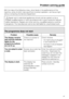 Page 41With the help of the following notes, minor faults in the performance of the
machine, some of which may result from incorrect operation, can be put right
without contacting the Service Department.
Repair work to electrical appliances should only be carried out by a
suitably qualified person in strict accordance with current local and national
safety regulations. Repairs and other work by unqualified persons could be
dangerous. The manufacturer cannot be held liable for unauthorised work.
The programme...