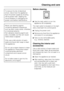 Page 31To reduce the risk of electrical
shock, disconnect the appliance
from the power supply by shutting
off the power main, tripping the
circuit breaker or unplugging the
power cord before maintenance.
Never use cleaning agents
containing abrasive substances
such as sand, soda, acids, chlorides
or chemical solvents.
Non-abrasive cleaning agents are
also unsuitable, as they can cause
matte areas to appear.
Only use a mild solution of warm
water and liquid dish soap to clean
this appliance.
Do not use a steam...