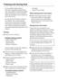 Page 16–Do not season fresh foods or
blanched vegetables before freez
-
ing. Only season cooked food lightly
before freezing but care should be
taken as the taste of some spices al
-
ters when frozen.
–Do not place hot foods or drinks in
the freezer. This causes already
frozen food to thaw and increases
the energy consumption consider
-
ably. Allow hot foods and drinks to
cool down before placing them in the
freezer.
Packing
^Freeze food in portions.
Suitable packing material
- plastic freezer film
- freezer...