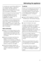 Page 21In normal use, ice and frost will form on
the evaporator plates. If allowed to
accumulate, this will impair the
efficiency of the freezer and increase
the consumption of electricity.
Do not scrape ice and frost off the
evaporator plates as this can
damage them and render the
appliance unusable.
The freezer should be defrosted from
time to time. It must be defrosted if a
layer of ice approx. 0.5 cm thick has
accumulated. It is best to defrost when
only very little food or no food at all is
left in the...