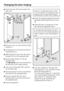 Page 32^Open the door, tilt it downwards and
take it off.
^Remove coverf, and unscrew hinge
bracketg.
^Fit hinge pinhin the second hole of
hinge bracketg.
^Refit bracketiand coverjturned
through 180° on the opposite side.
^
Screw hinge bracketginto the
opposite side.
TheM4 screwhas to be screwed into
the left hole of the hinge bracket.
^
Turn coverfthrough 180°, and fit it
on the other side.
^
Remove spacerkwith a screwdriver
and refit it on the opposite side.
^
Remove pluglfrom the door
bearing bush in the...