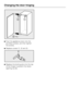 Page 40^Push the appliance door onto the
pre-fitted screws, and then tighten
the screws.
^Replace coversa,bandc.
^
Replace the locking pins into the top
of the hinges to prevent the doors
opening too far.
Changing the door hinging
40
 