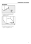 Page 47Adjustments
^Use the wrench provided to adjust
the feet as needed, so that the
appliance is level.
^If necessary, unscrew the foota
from the hinge bracket in order to
support the appliance door.
Installation information
47
 