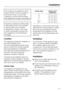 Page 43Do not place any appliance which
gives off heat, such as a toaster or
microwave oven, on top of this
appliance, as this would increase
the appliance’s energy consumption.
Important: Appliances without side
wall heating must not be installed
side-by-side next to another
refrigerator or freezer. This could
cause condensation between the
two appliances and subsequent
damage.
Location
The appliance should be installed in a
dry, well-ventilated room.
The room temperature should not go
above or below the...