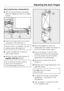 Page 41Removing the door closing device
^With its exterior facing downwards,
place the appliance door on a stable
surface.
^Leave the hinges open and remove
the screw in the mountinga.
Caution! When uninstalled, the door
closing device will snap shut.
^Loosen the ball jointbusing an
open ended wrench.
^
Remove the door closing devicec
together with theball joint.
Do not remove the door closing
device from the ball joint!
This will damage the device.^Stand the appliance doors up
individually, and loosen the...