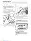 Page 54Downloaded from www.Manualslib.com manuals search engine To lower the upper heating element
Select the Light H setting.
The oven heater elements must be
switched off, to avoid the danger of
burning.
Wait until the grill element has
cooled down enough to touch.
Otherwise you could be burnt.
Take out the runners.
Pull (and turn if necessary) on the fix-
ing knob on the grill element to re-
lease it.
Gently lower the grill element.
Do not use force to lower it, as this
could cause damage.
If the guard plate...