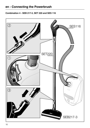 Page 16Combination 4 - SEB 217-3, SET 220 and SES 116
en - Connecting the Powerbrush
16 