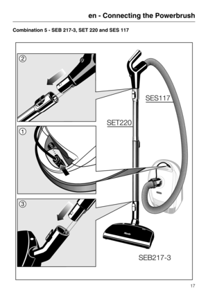 Page 17Combination 5 - SEB 217-3, SET 220 and SES 117
en - Connecting the Powerbrush
17 