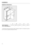 Page 48Appliance dimensions
ABC D E
KFN 11923 SD-2
KFN 11923 SDedt/cs-22010 mm 600 mm 630 mm* 1180 mm* 640 mm
* Dimensions without wall spacers fitted. Appliance depth is increased by approx.
35 mm with the supplied wall spacers fitted.
Installation
48 