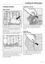 Page 23Loading examples
Upper basket
For small, lightweight, delicate items
such as cups, saucers, glasses, and
dessert bowls.
Flat saucepans or casserole dishes can
also be placed in the upper basket.
Long items such as soup ladles, mixing
spoons and long knives should be
placed lying down across the front of
the upper basket.Adjustable cup rack
To make room for tall items raise the
rack or lower it to double stack small
pieces.
Coffee bar
(select models)
The coffee bar can be flipped over to
the middle of the...