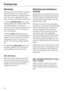 Page 34Practical tips
Defrosting
Remove the frozen food from its packa-
ging and place in a covered micro-
wave-safe container, to defrost without
a lid. Turn, stir or separate the food
about half-way through the programme.
To  d e f r o s t delicate foods, e.g. cream,
butter, gateaux and cheese, select the
microwave setting 1. However to
achieve an even result remove from the
oven and allow to finish defrosting at
room temperature.
To defrost meat unpack the frozen
meat and lay it on an upturned plate in
a...