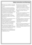 Page 5Observe the installation instructions
in the User Manual and the installation
diagram.
Before connecting the appliance,
compare the electrical rating (voltage
and frequency) on the type label with
those of the electrical power supply.
These data must correspond, otherwise
the appliance may be damaged. If in
doubt, ask your local electrician.
A damaged appliance may
jeopardize your safety. Immediately
disconnect the appliance and contact
Miele Service.
Installation and maintenance work or
repairs must...