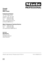 Page 64M.-Nr. 06 868 503 / 00
,PSRUWHU
0LHOH/LPLWHG
3URIHVVLRQDOLYLVLRQ







 &OUR6ALLEY$RIVE
6AUGHAN/.,+6
0HONE
&AX
WWWMIELEPROFESSIONALCA
PROFESSIONAL MIELECA
0LHOH3URIHVVLRQDO7HFKQLFDO6HUYLFH







 0HONE
&AX
SERVICEPROFESSIONAL MIELECA
*HUPDQ\
0DQXIDFWXUHU
-IELE#IE+
#ARL
-IELE
3TRA”E
àTERSLOH
&DQDGD
Alteration rights reserved / Publication date: 2014-05-14 