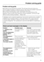 Page 33Problem solving guide
Most faults can be resolved by yourself. This will save time and money as a
call-out charge will apply to customer service visits where the problem could have
been rectified as described in these Operating instructions.
With the help of the following notes, minor faults in the performance of the
appliance, some of which may result from incorrect operation, can be put right
without a call-out being necessary. Please note:
Repair work to electrical appliances must only be carried out...