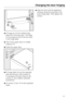 Page 51Fit hinge pin
into middle hinge
platein the lower door. The ridge
on the hinge pin will fit into the notch
in the hinge plate.
Then fit the upper door on middle
hinge pin
.
Close the upper door.

Fit hinge plateonto the opposite
side and secure it with screws.
If necessary drill pilot holes for the
screws or use a battery operated
screwdriver.

Fit coversandto their opposite
sides.Align the door with the appliance
housing using the long slots in the
lower hinge plate. Then tighten the
screws....