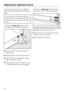 Page 48The appliance doors can be aligned
with the housing after they have been
fitted.
In the following illustration the door
is not shown in the closed position to
make it easier to see what you have
to do.
To align thelower dooruse the long
outer slots in the lower hinge plate:
Remove centre screwfrom the
hinge plate.

Slightly loosen both outer screws.

Align the door by sliding the hinge
plate to the left or right.

Then tighten screwsagain. Screw
does not need to be used again.To align theupper...