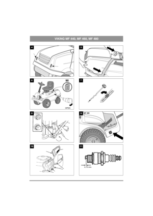 Page 3VIKING MF 440, MF 460, MF 480
4
95
OPEN
6
N
N
8
10
5
7
MF 4809
N
N0.75 mm
11 