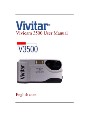 Page 1   
 
 
Vivicam 3500 User Manual 
  
 
 
English 021009 
   