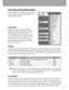 Page 28 27
Auto Recording Mode Menu
Auto Recording menu contains Image size, image
quality, voice memo, date imprint, digital zoom,
instant playback options.
Image Size
This camera has four image size settings :
2048x1536, 1600x1200, 1280x960, 640x480.
Changing image size affects the number
of pixel in each image. The greater the image
size, the larger the file size. Image size must
be set before the picture is taken. Changes
made to image size are displayed on the data
panel and LCD monitor.
Quality
This...