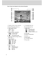Page 12 12
These indicators are displayed during manual photography:
1. Possible number of shots remaining
2. Manual Photography-Mode icon
3. Image quality indicatior
[ 
 ] Fine
[  ] Normal
[ 
 ] Basic
4. Self-timer mode ( if activated)
[ 
 ] 10-second delay
[  ] 2-second delay
5. [ 
 ] Long exposure mode
6.Slow shutter speed warning (“Shaking
hand” icon)
7. Image resolution
[ 
 ] 2048 x 1536
[  ] 1600 x 1200
[ 
 ] 1280 x 960
[  ] 1024 x 768
[  ] 640 x 480
8. Flash mode
[ 
 ] Automatic
[  ] Red-eye reduction
[...