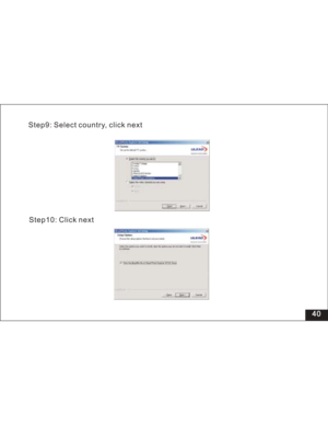 Page 46 40
Step9: Select country, click next
Step10: Click next  
